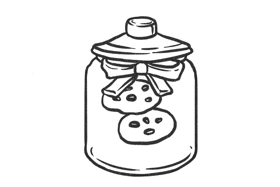 一瓶小饼干简笔画教程