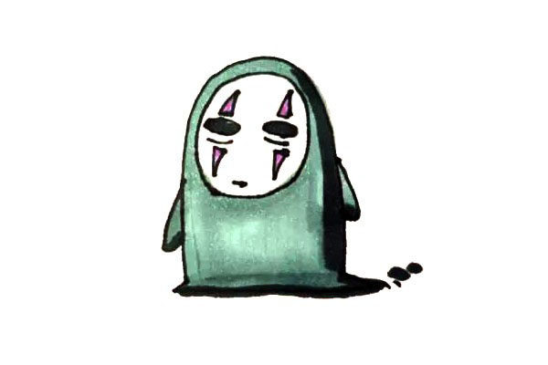 无脸男简笔画画法步骤