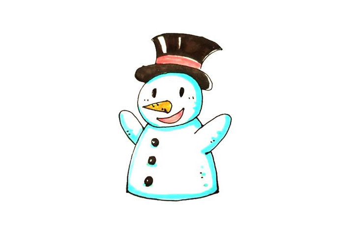 雪人简笔画画法步骤