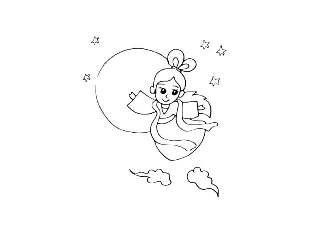 嫦娥简笔画画法教程