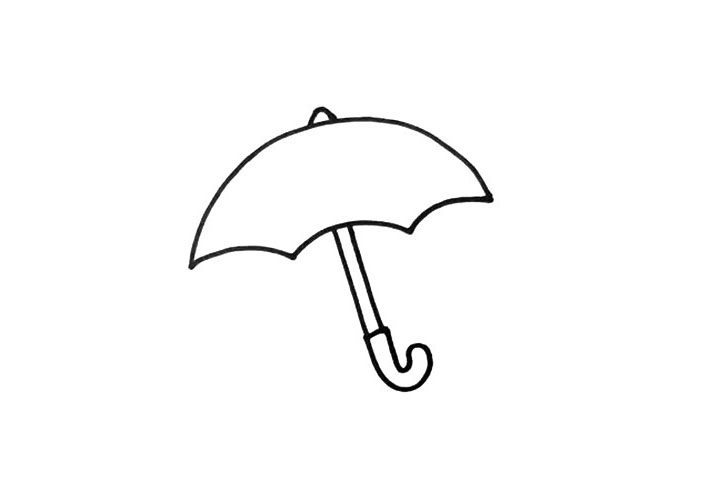 雨伞简笔画教程