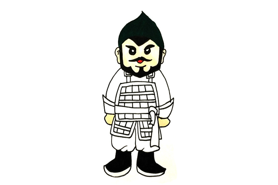 古代士兵怎么画