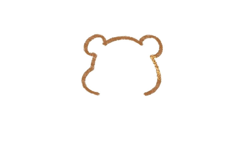 喝奶茶的小熊怎么画