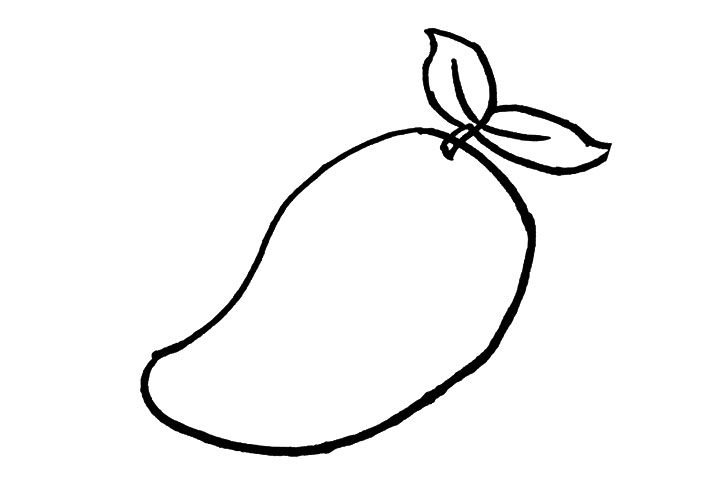 芒果简笔画画法步骤