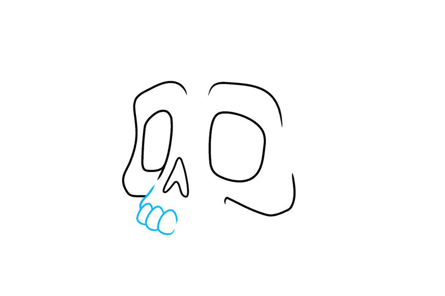 如何画头骨
