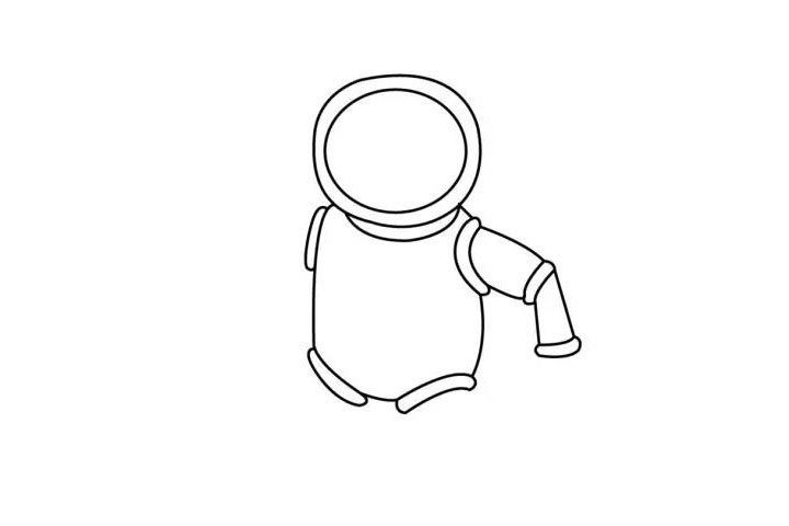 太空人简笔画画法步骤