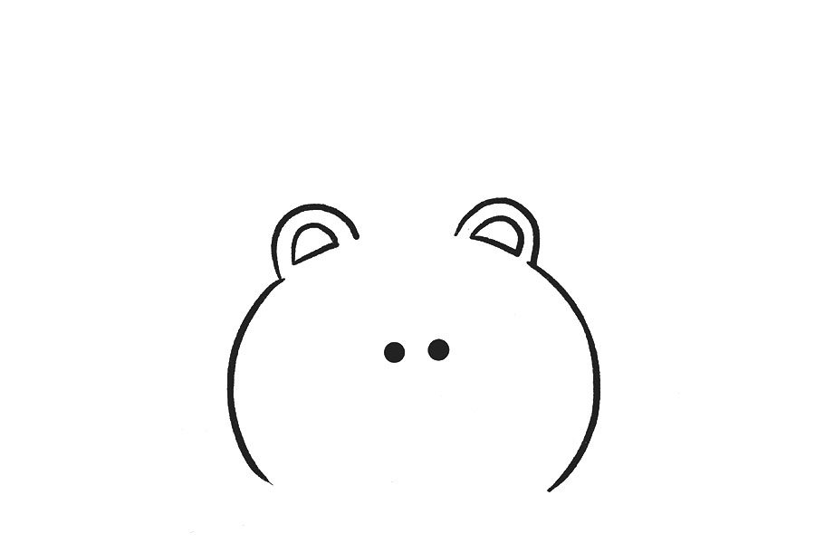 简单的轻松熊简笔画画法步骤