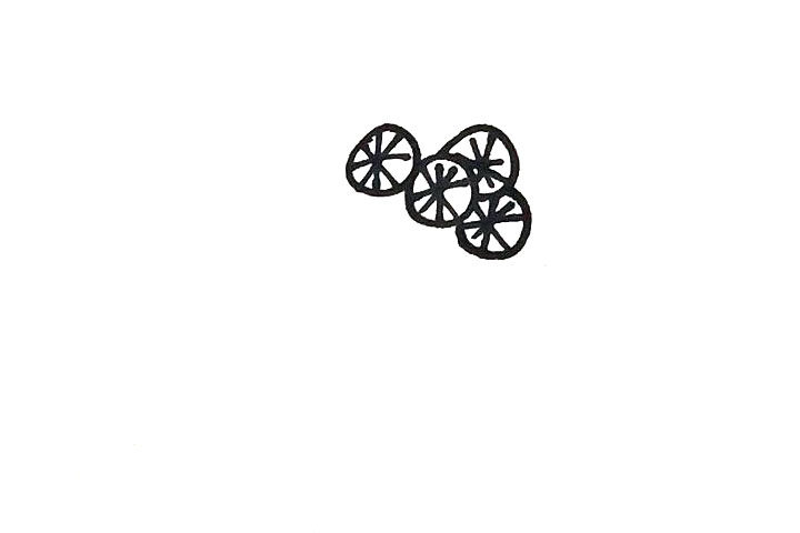 铜钱草盆栽简笔画