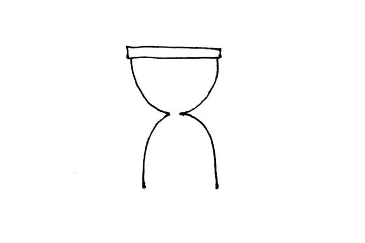 沙漏简笔画画法步骤