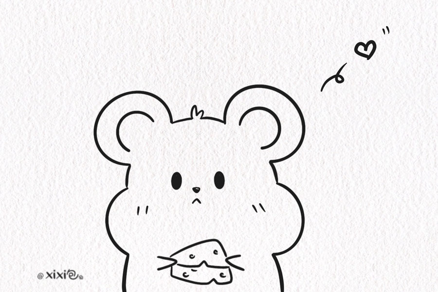 一组可爱小动物简笔画图片