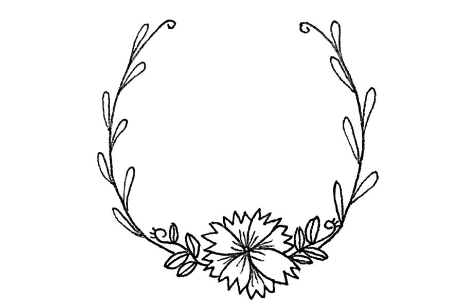 漂亮花环简笔画图片