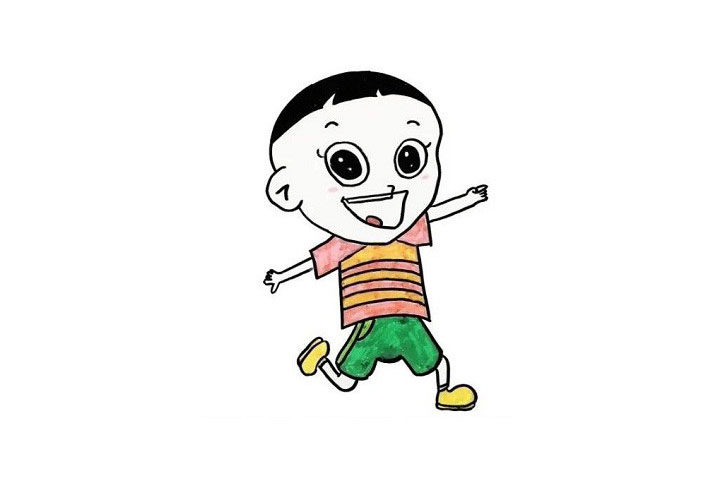 大头儿子简笔画画法步骤