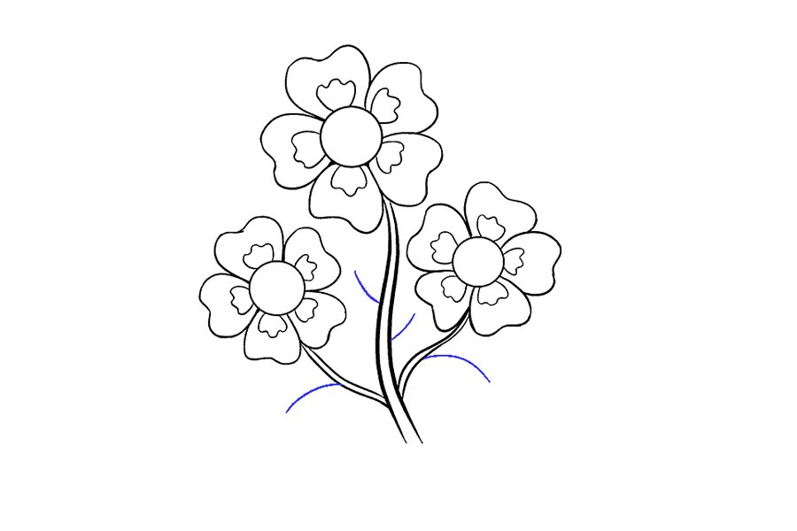 如何画漂亮的卡通小花