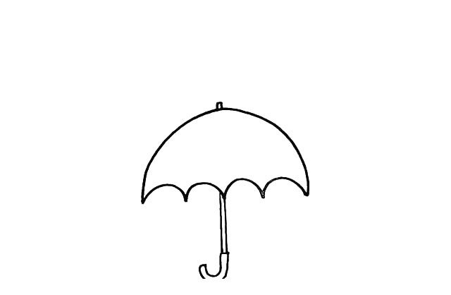 雨伞简笔画画法步骤