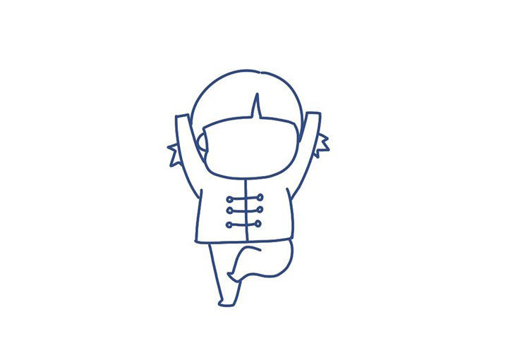 新春福娃简笔画画法步骤