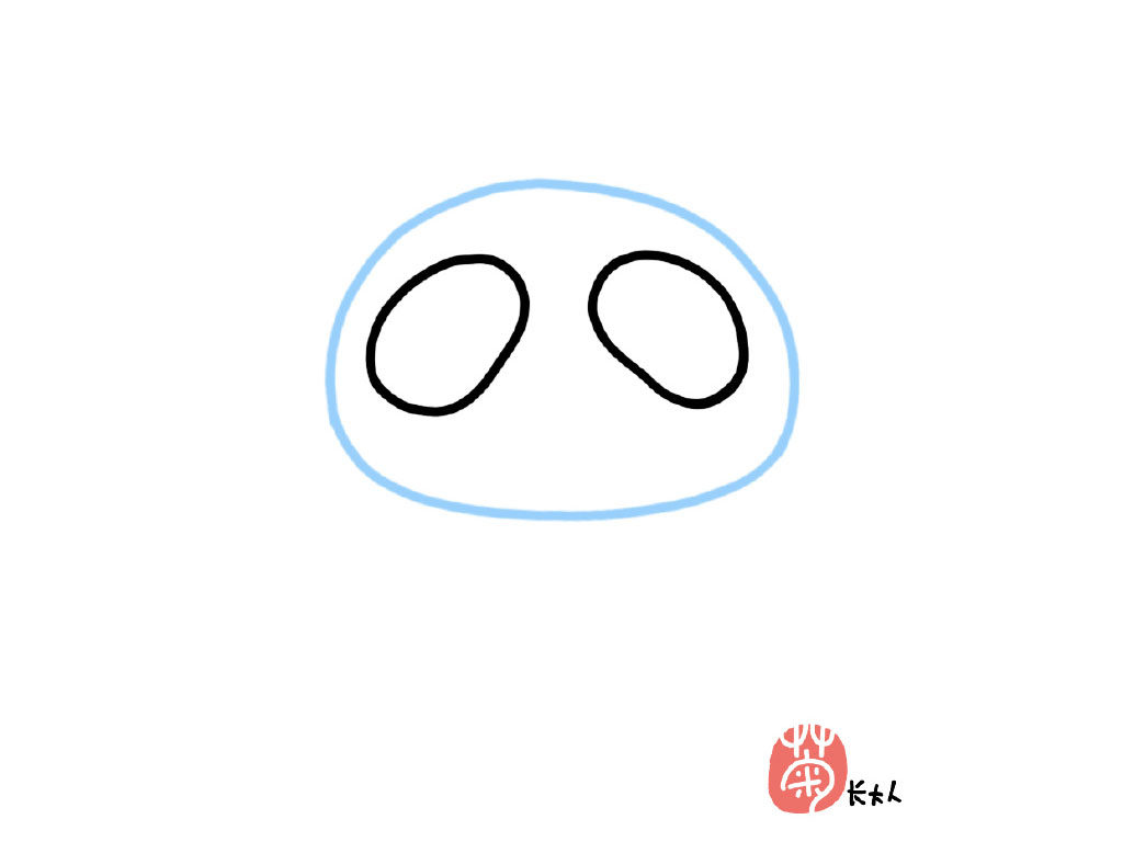 可爱冰墩墩简笔画画法步骤