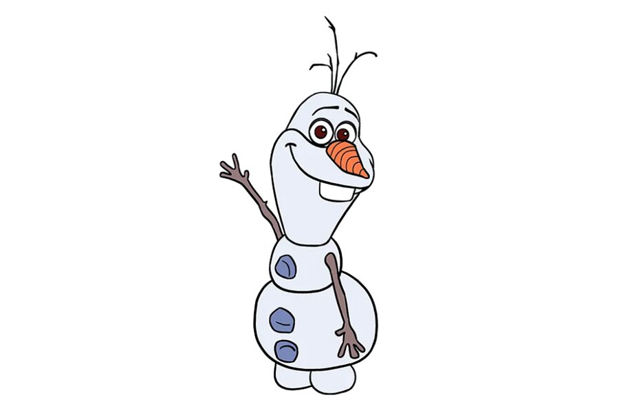 如何画冰雪奇缘雪人奥拉夫