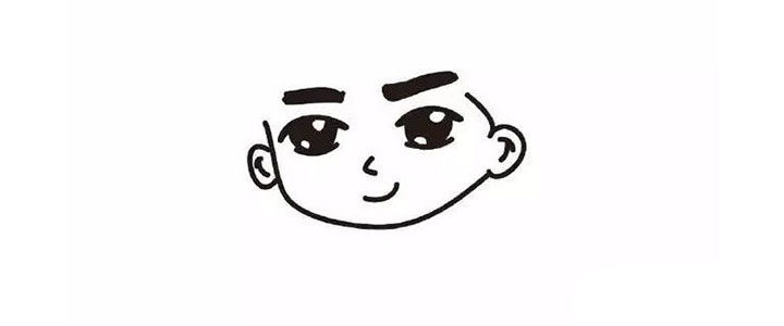 Q版李易峰简笔画画法步骤