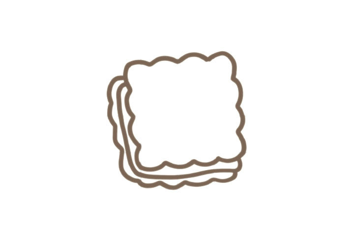 甜甜的夹心饼干简笔画教程