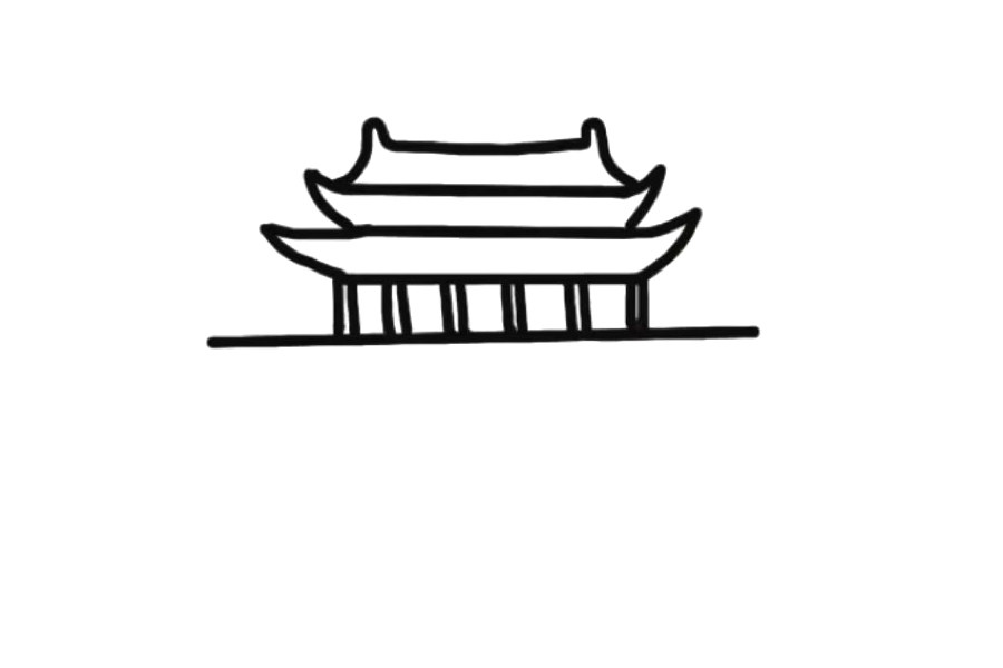 天安门怎么画简单