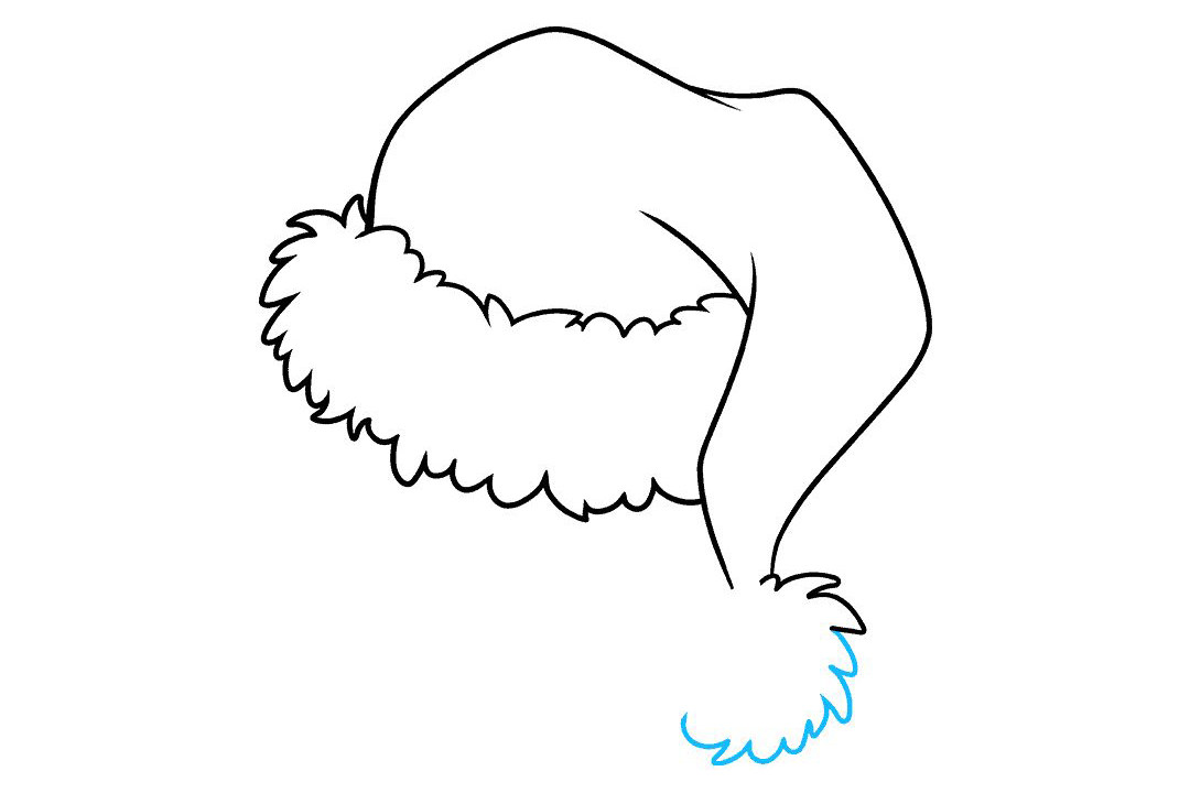 圣诞帽怎么画