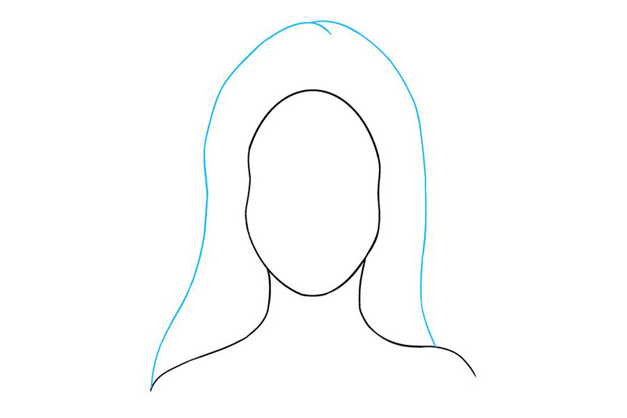 如何画美女头像