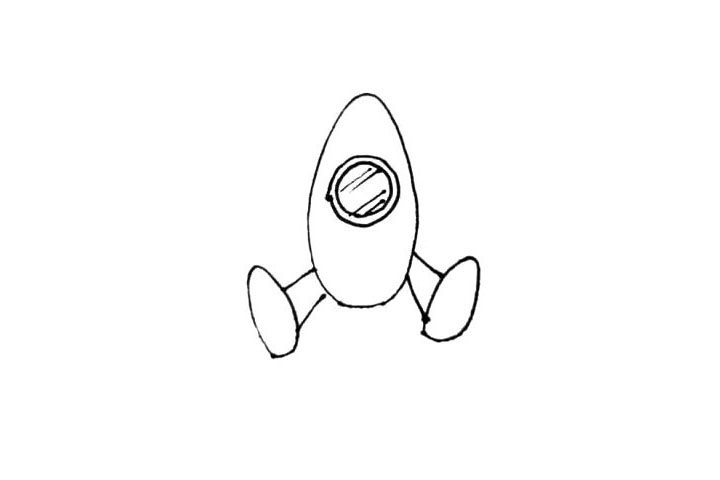 宇宙飞船简笔画画法