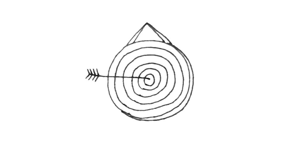 靶子简笔画画法步骤