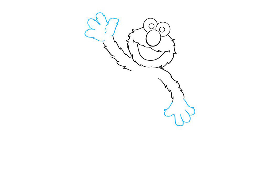 芝麻街埃尔莫怎么画