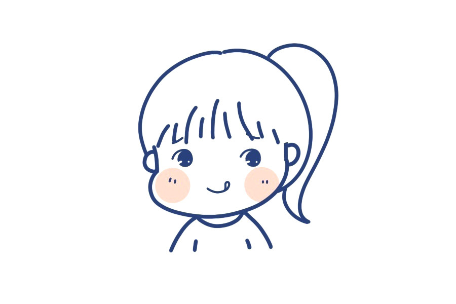 长发小女孩简笔画图片