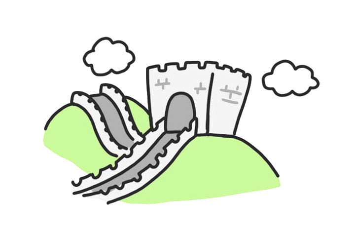 世界著名建筑长城的画法简单易学
