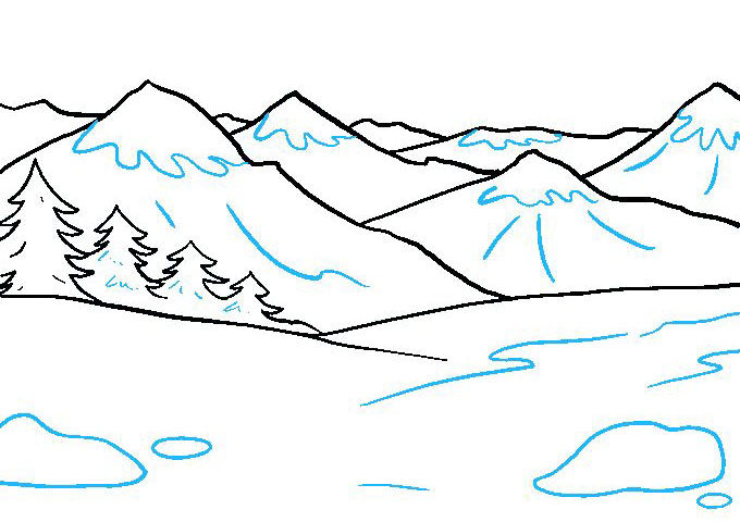 山川怎么画