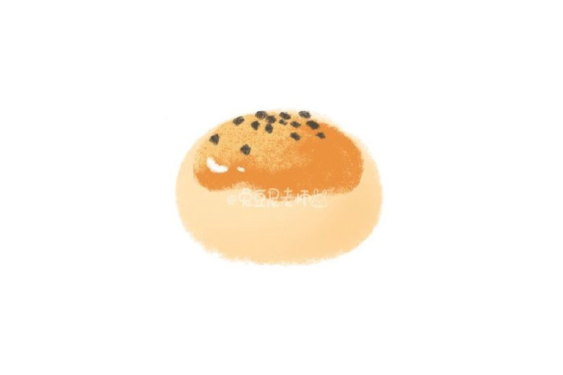 美味蛋黄酥怎么画