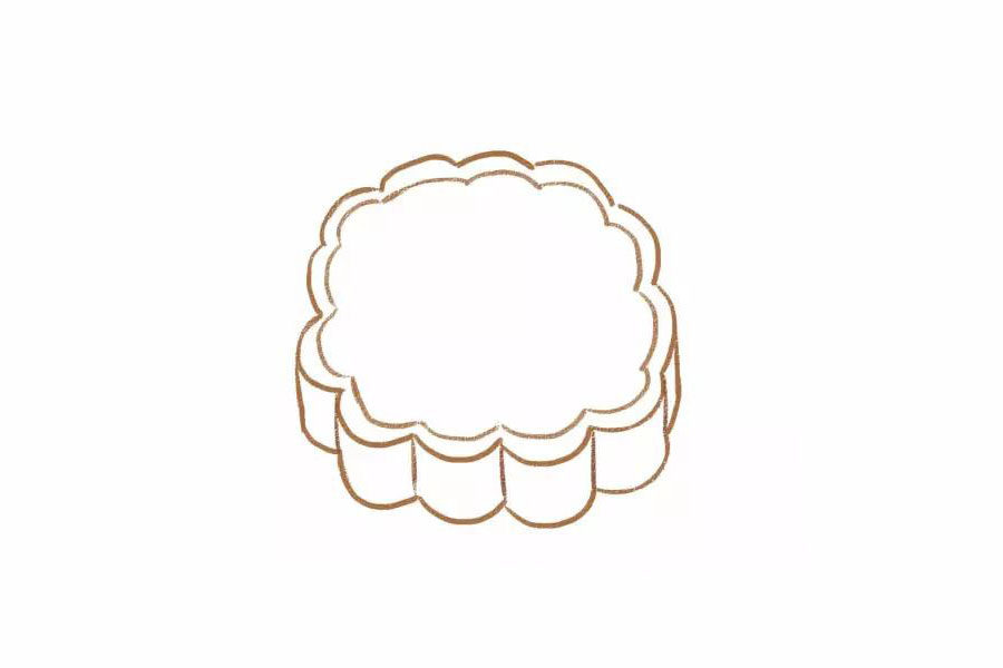 开心的月饼简笔画怎么画