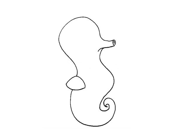 海马简笔画教程