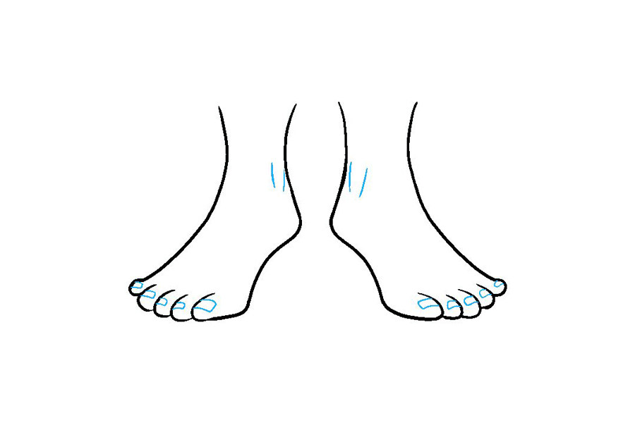 人物双脚怎么画