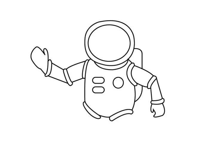 太空人简笔画画法步骤