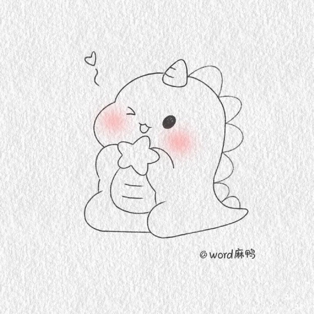 一组可爱卡通动物简笔画
