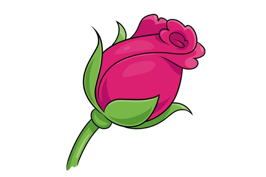 如何画玫瑰花