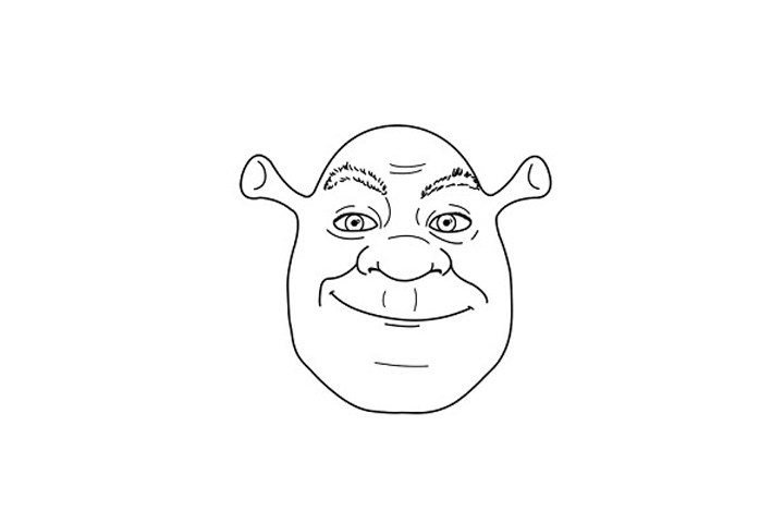 怪物史莱克头像详细画法步骤