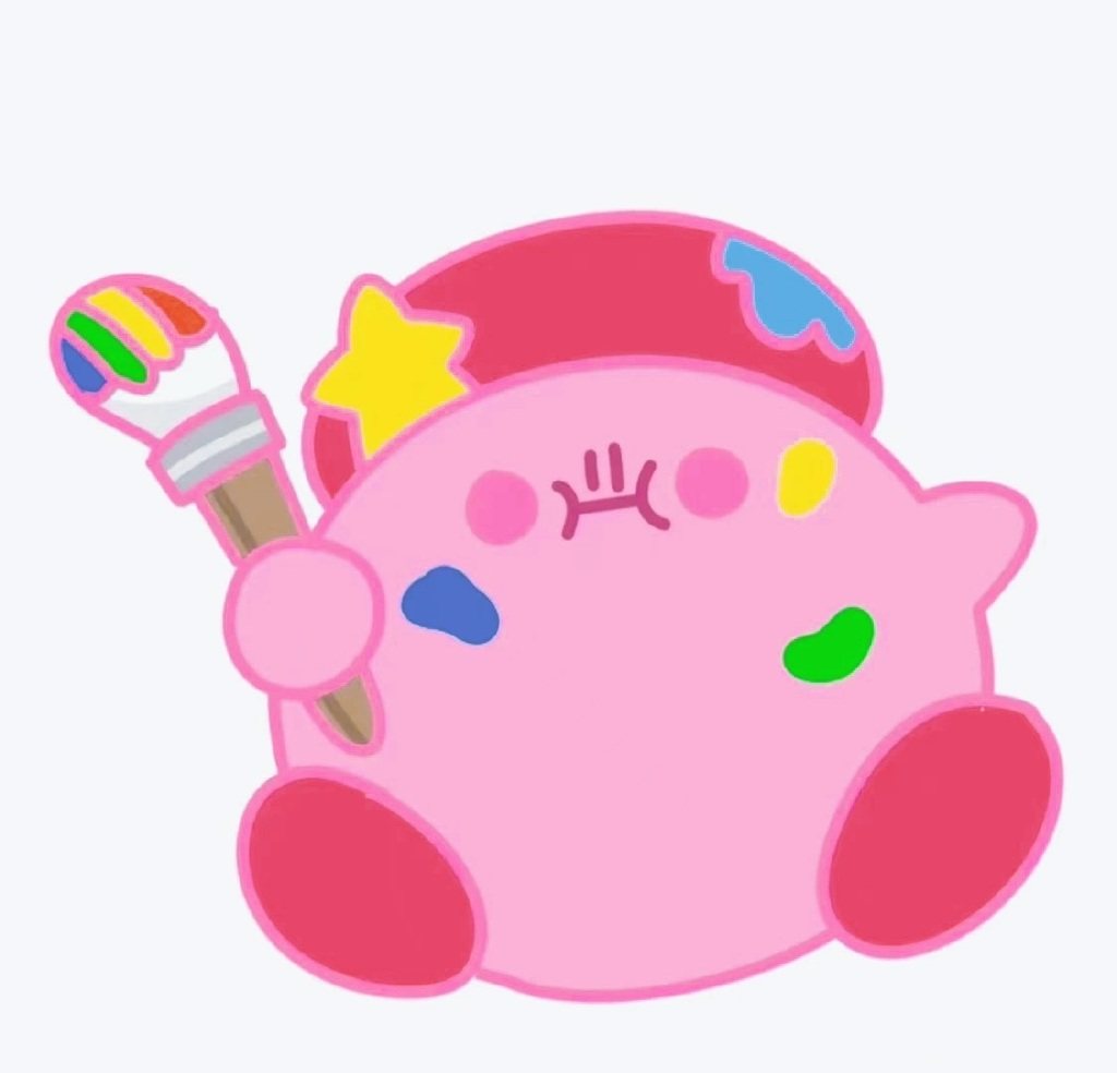 星之卡比头像简笔画图片