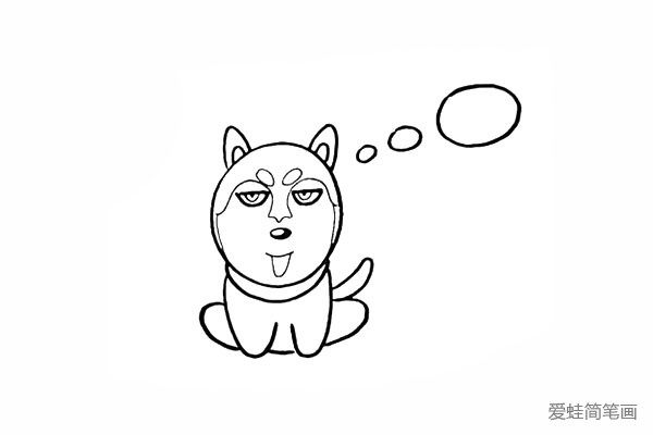 哈士奇简笔画画法步骤