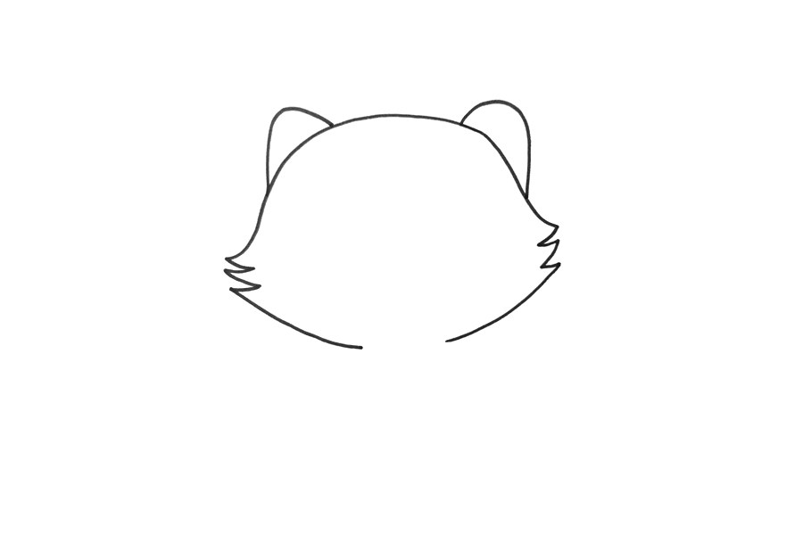 可爱的小猫简笔画画法