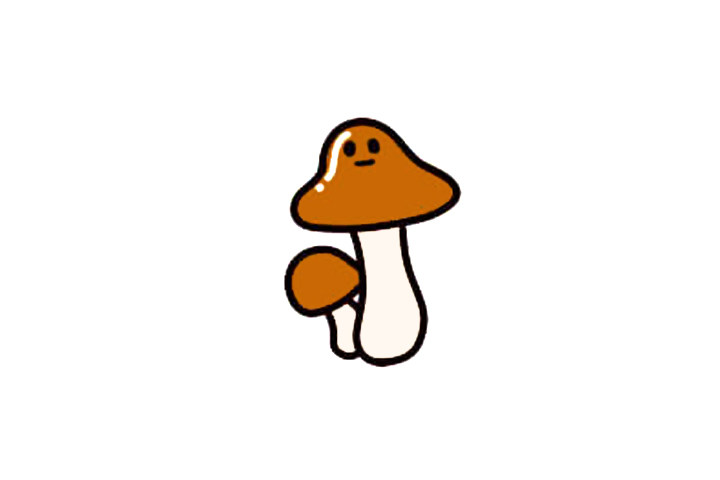 可爱蔬菜简笔画 香菇怎么画