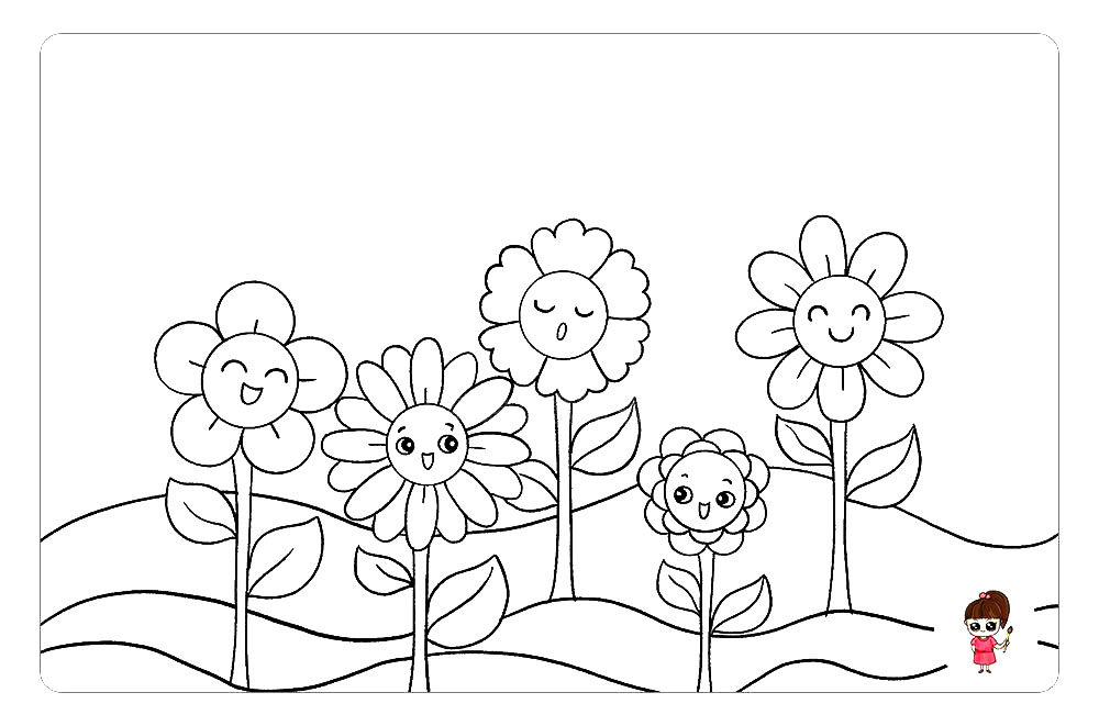 美丽的花园儿童画教程