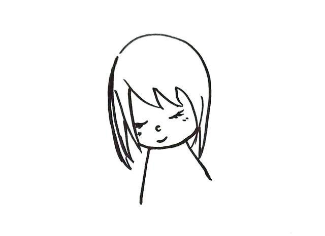 漂亮的小姑娘简笔画