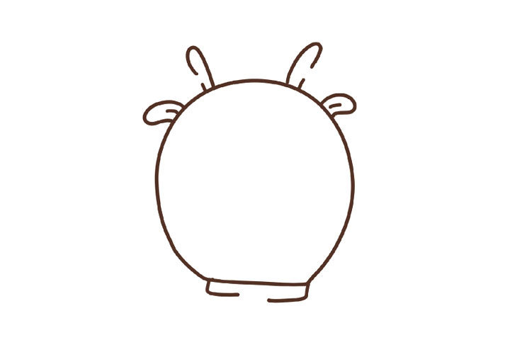 四步画可爱麋鹿