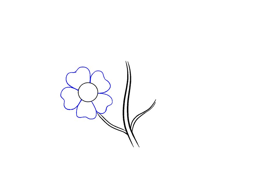 如何画漂亮的卡通小花