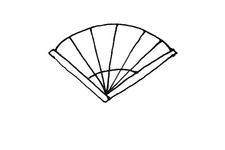 扇子简笔画画法教程