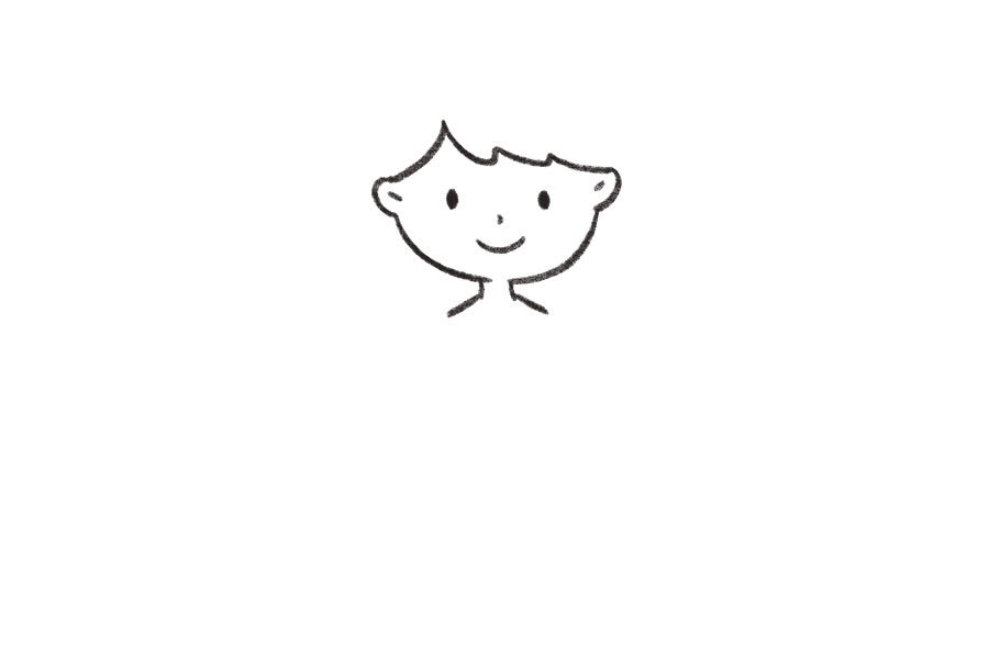 俏皮可爱的小女孩简笔画步骤